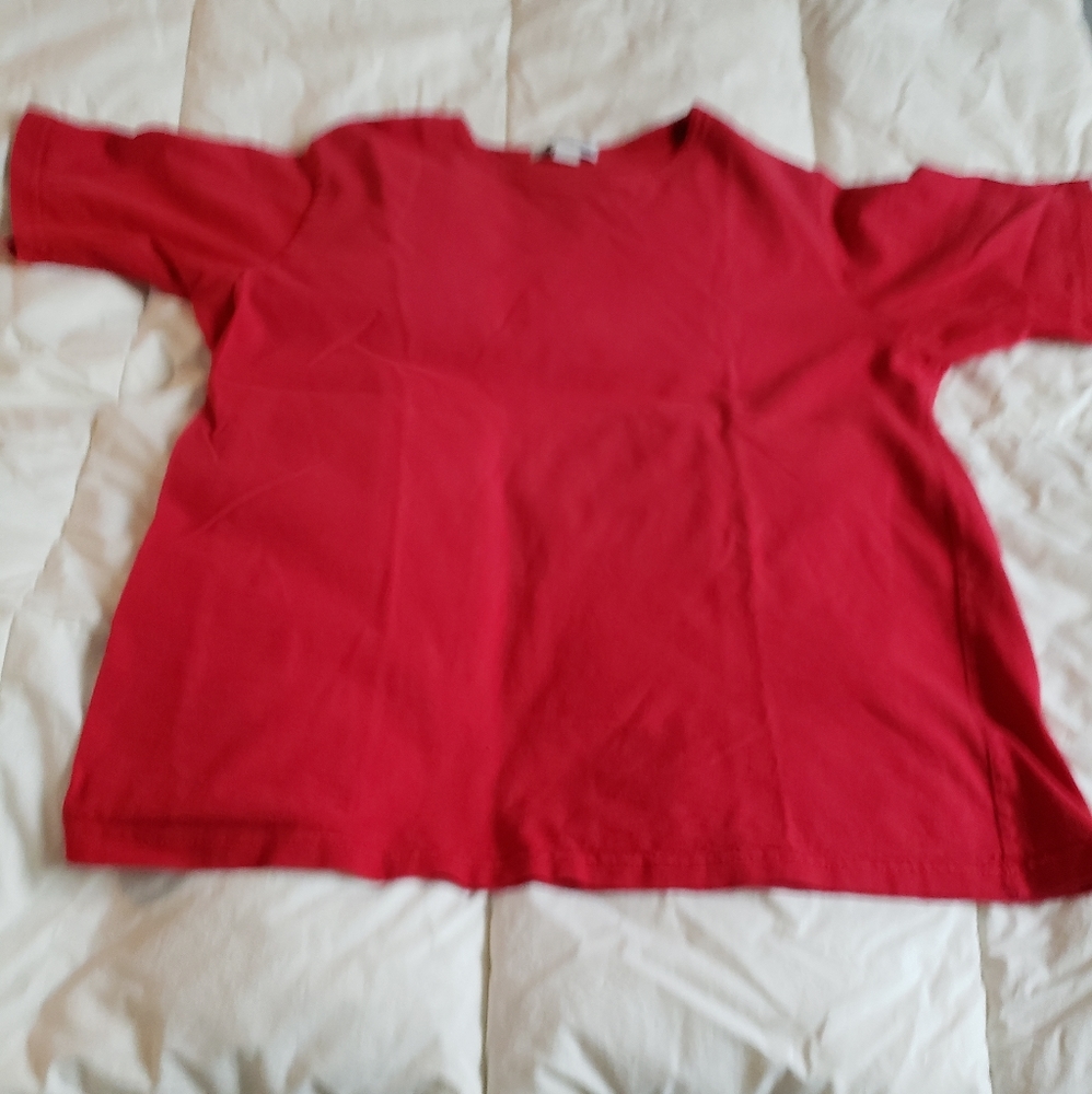 Women's Red Short Sleeve Shirt